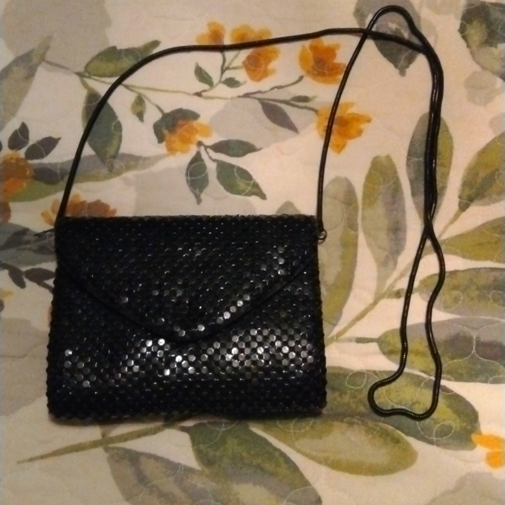 Black metallic mini bag